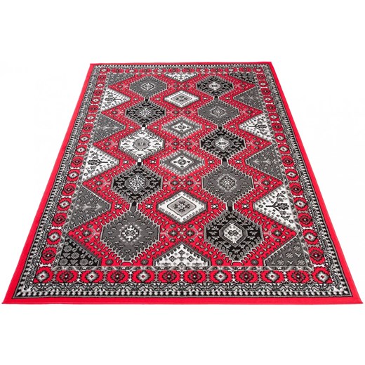 Czerwony prostokątny dywan w stylu retro H6-W60 ze sklepu Edinos.pl w kategorii Dywany - zdjęcie 173743943