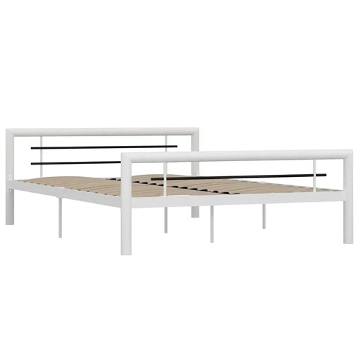 Białe Metalowe Łózko 140X200 Cm M3-P06 ze sklepu Edinos.pl w kategorii Łóżka i materace - zdjęcie 173744163