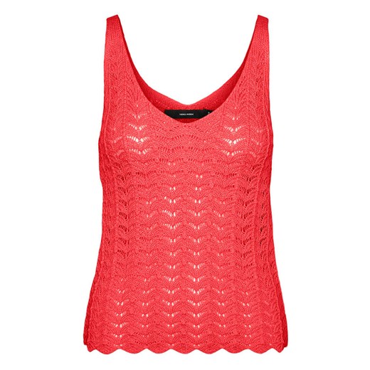 Vero Moda Top dzianinowy w kolorze czerwonym ze sklepu Limango Polska w kategorii Bluzki damskie - zdjęcie 173744854