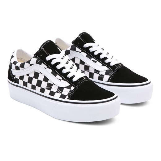 Damskie buty VANS Old Skool Platform - białe ze sklepu Sportstylestory.com w kategorii Trampki damskie - zdjęcie 173745673