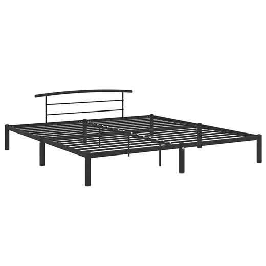 Czarne duże łóżko metalowe w stylu loft 180 x 200 cm W7-L17 ze sklepu Edinos.pl w kategorii Łóżka i materace - zdjęcie 173747104