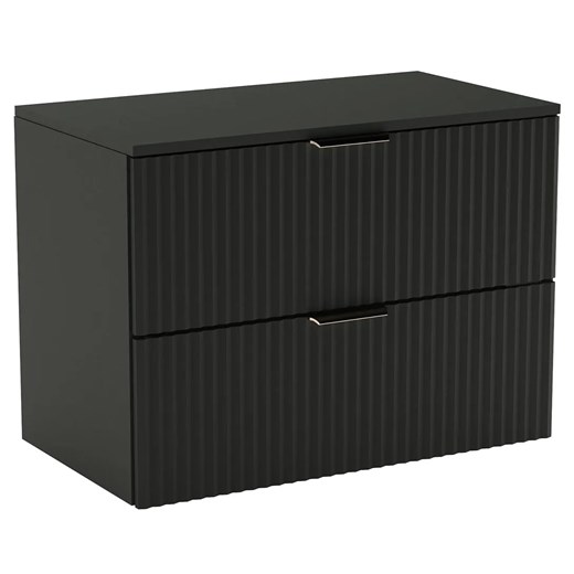 Czarna szafka wisząca pod umywalkę nablatową 40x12x4 M0-B82 ze sklepu Edinos.pl w kategorii Szafki i regały łazienkowe - zdjęcie 173747271