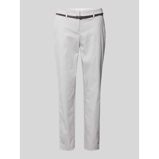 Spodnie o kroju slim fit z paskiem ze sklepu Peek&Cloppenburg  w kategorii Spodnie damskie - zdjęcie 173750281
