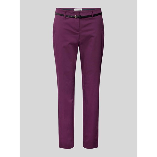 Spodnie o kroju slim fit z paskiem ze sklepu Peek&Cloppenburg  w kategorii Spodnie damskie - zdjęcie 173750424