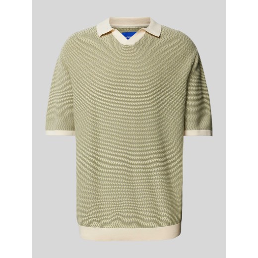 Koszulka polo kroju regular fit z fakturowanym wzorem model ‘MYKONOS’ ze sklepu Peek&Cloppenburg  w kategorii T-shirty męskie - zdjęcie 173750613