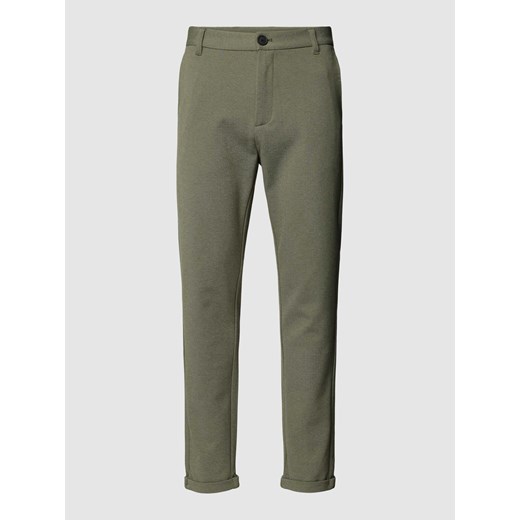 Spodnie materiałowe o kroju slim fit z wpuszczanymi kieszeniami ze sklepu Peek&Cloppenburg  w kategorii Spodnie męskie - zdjęcie 173750643