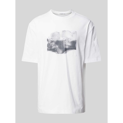 T-shirt z nadrukiem z logo ze sklepu Peek&Cloppenburg  w kategorii T-shirty męskie - zdjęcie 173750780
