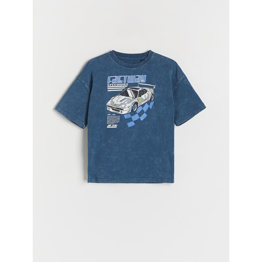 Reserved - T-shirt oversize - granatowy Reserved 140 (9 lat) Reserved