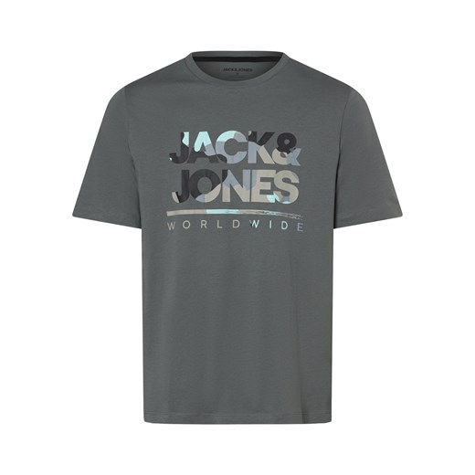 Jack & Jones Koszulka męska - JJLuke Mężczyźni Bawełna petrol nadruk ze sklepu vangraaf w kategorii T-shirty męskie - zdjęcie 173753924