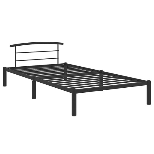 Czarne metalowe łóżko pojedyncze 100x200 cm B0-T51 ze sklepu Edinos.pl w kategorii Łóżka i materace - zdjęcie 173757193