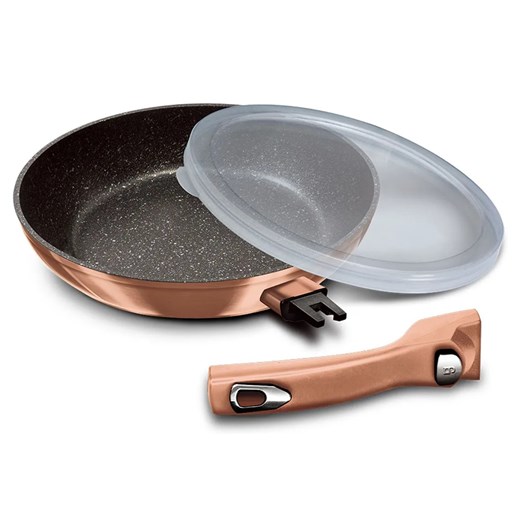 Złota patelnia z odpinaną rączką 28cm D2-R62 ze sklepu Edinos.pl w kategorii Naczynia - zdjęcie 173757344