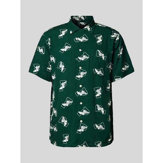 Koszula casualowa o kroju classic fit z nadrukiem z motywem ze sklepu Peek&Cloppenburg  w kategorii Koszule męskie - zdjęcie 173760482