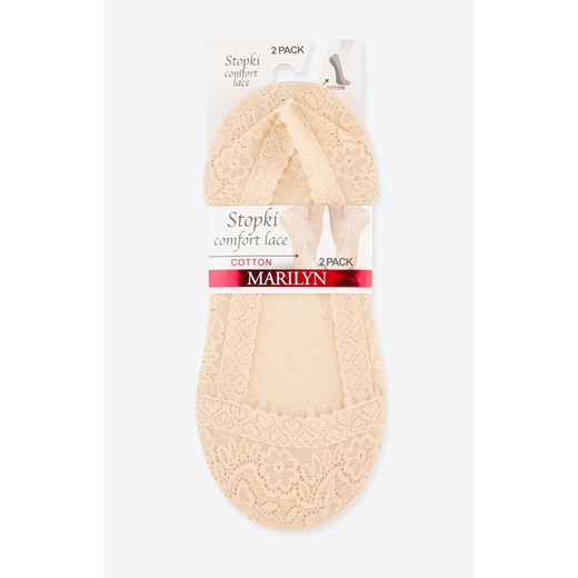 Marilyn 2-pak stopki koronkowe beżowe Comfort Lace, Kolor naturalny, Rozmiar 35-37, Marilyn ze sklepu Primodo w kategorii Skarpetki damskie - zdjęcie 173762261