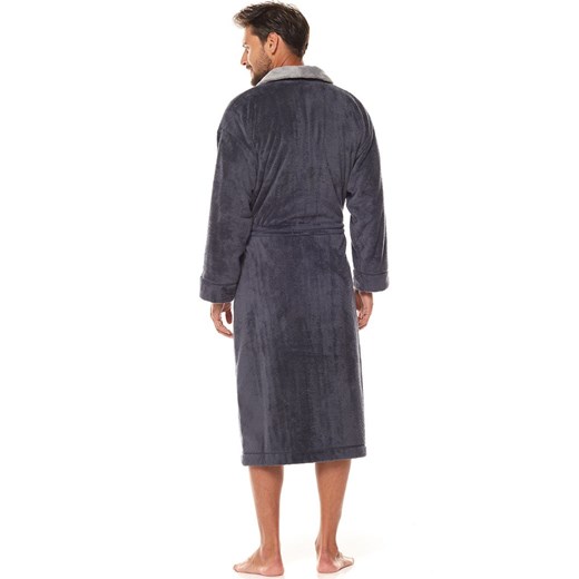 Szlafrok męski grafitowy 2057 Professor, Kolor grafitowy, Rozmiar L, L&amp;L ze sklepu Intymna w kategorii Szlafroki damskie - zdjęcie 173762590