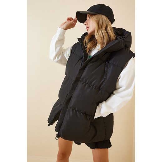 Happiness Istanbul Kamizelka pikowana w kolorze czarnym Happiness Istanbul onesize promocja Limango Polska