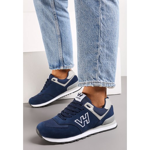Granatowe Buty Sportowe z Imitacji Zamszu z Naszywką Lysadna ze sklepu renee.pl w kategorii Buty sportowe damskie - zdjęcie 173765042