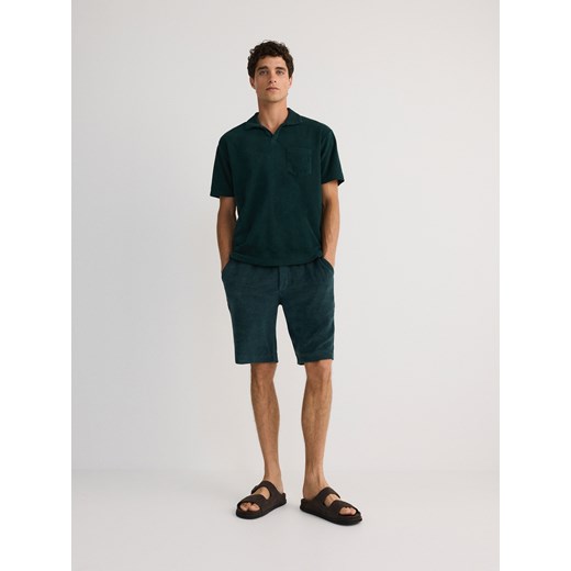 Reserved - Koszulka polo comfort fit - ciemnozielony Reserved XL Reserved