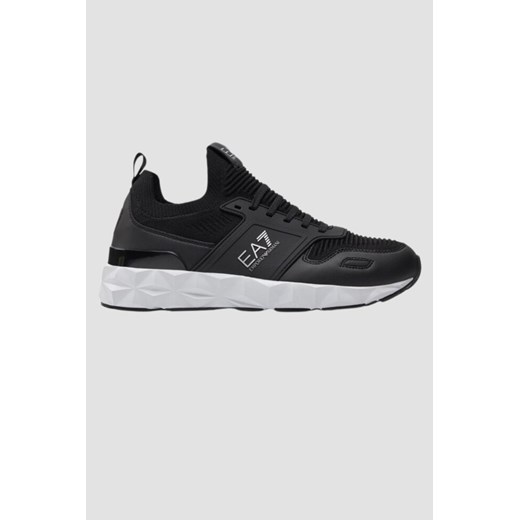 EA7 Czarne sneakersy z białą podeszwą, Rozmiar 44 2/3 ze sklepu outfit.pl w kategorii Buty sportowe męskie - zdjęcie 173771244