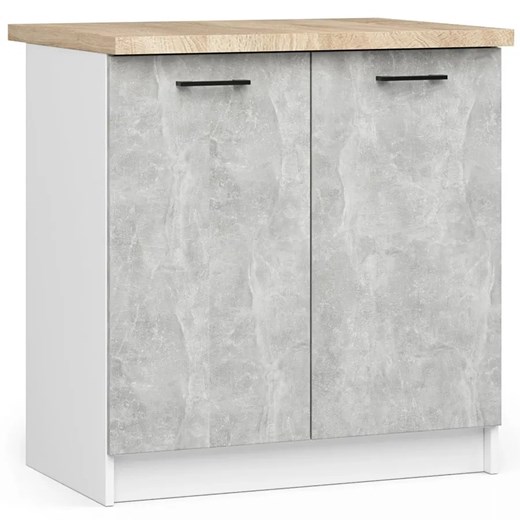 Dolna szafka do kuchni z półkami w kolorze beton - Poli 7X ze sklepu Edinos.pl w kategorii Meble kuchenne - zdjęcie 173772583