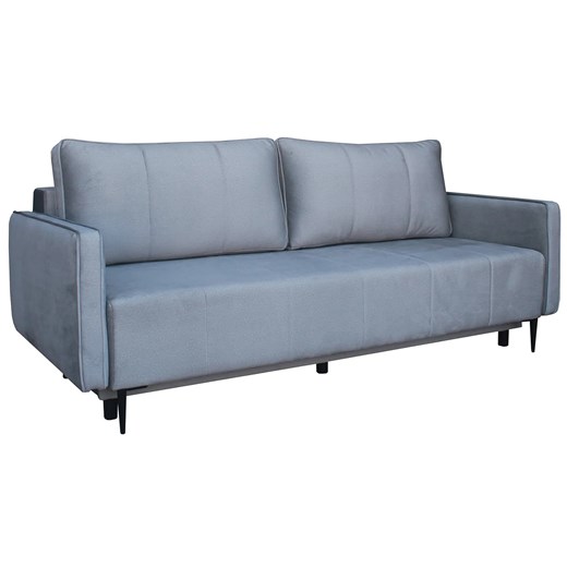 Szara rozkładana sofa z pojemnikiem - Exa ze sklepu Edinos.pl w kategorii Sofy i kanapy - zdjęcie 173772604