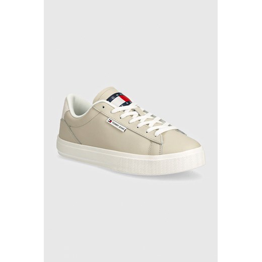 Tommy Jeans sneakersy TJW CUPSOLE SNEAKER ESS kolor beżowy EN0EN02508 ze sklepu ANSWEAR.com w kategorii Trampki damskie - zdjęcie 173779490