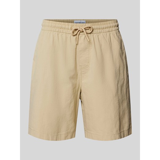 Bermudy o kroju regular fit z tunelem model ‘TEXTURED’ ze sklepu Peek&Cloppenburg  w kategorii Spodenki męskie - zdjęcie 173780063