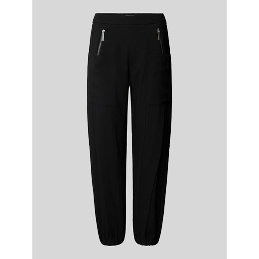 Spodnie materiałowe o kroju tapered fit z elastycznym pasem model ‘Nagano’ ze sklepu Peek&Cloppenburg  w kategorii Spodnie damskie - zdjęcie 173780503
