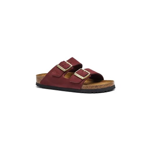 Birkenstock Skórzane klapki Arizona SFB LENB Zinfandel ze sklepu Gomez Fashion Store w kategorii Klapki damskie - zdjęcie 173781582