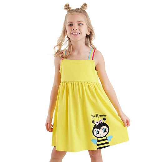 Denokids Sukienka &quot;Bee Happy&quot; w kolorze żółtym ze sklepu Limango Polska w kategorii Sukienki dziewczęce - zdjęcie 173782010