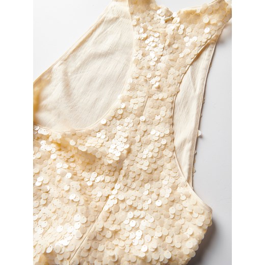 Reserved - Cekinowa sukienka - złamana biel Reserved M Reserved