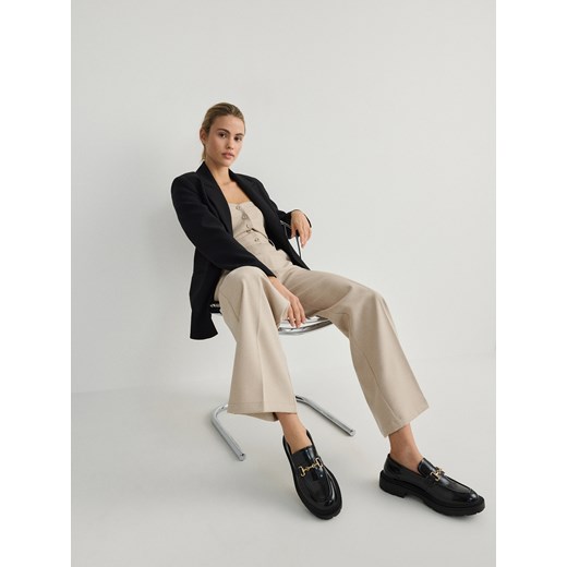 Reserved - Skórzane loafersy - czarny Reserved 38 Reserved promocja