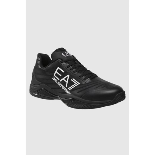 EA7 Czarne sneakersy męskie z białym logo, Rozmiar 41 1/3 ze sklepu outfit.pl w kategorii Buty sportowe męskie - zdjęcie 173786840
