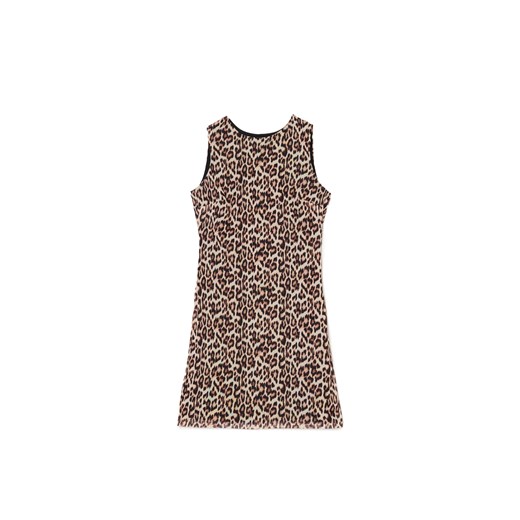 Cropp - Sukienka mini w panterkę - beżowy ze sklepu Cropp w kategorii Sukienki - zdjęcie 173786941