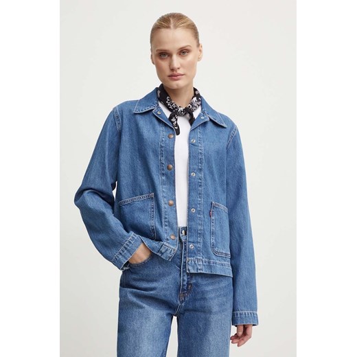 Levi&apos;s kurtka jeansowa damska kolor niebieski przejściowa A7440 ze sklepu ANSWEAR.com w kategorii Kurtki damskie - zdjęcie 173787644