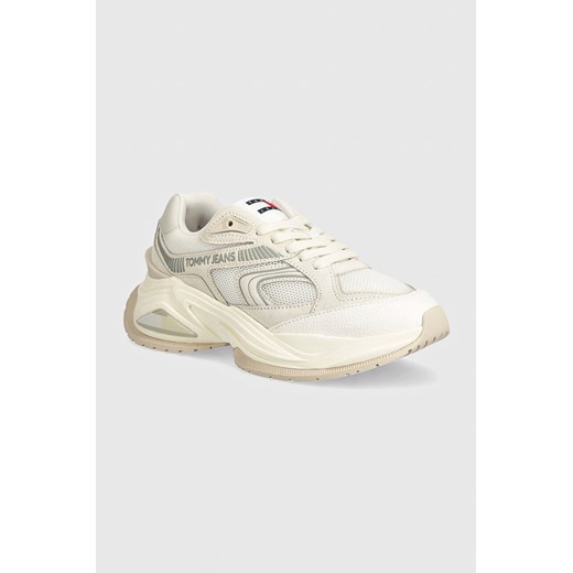 Tommy Jeans sneakersy TJW TRENDY RETRO RUNNER kolor biały EN0EN02550 ze sklepu ANSWEAR.com w kategorii Buty sportowe damskie - zdjęcie 173787822