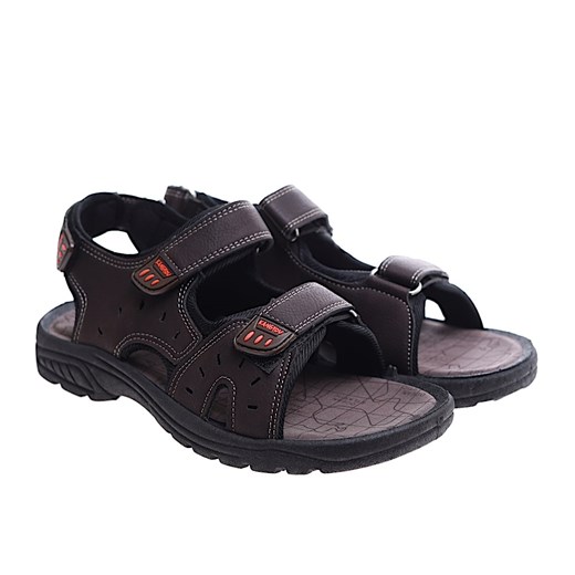 Brązowe chłopięce sandały na rzepy /D8-3 16587 T258/ Pantofelek24 39 Pantofelek24.pl