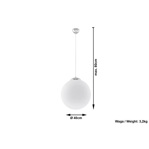 Okrągła lampa wisząca E824-Ugi Lumes One Size Edinos.pl