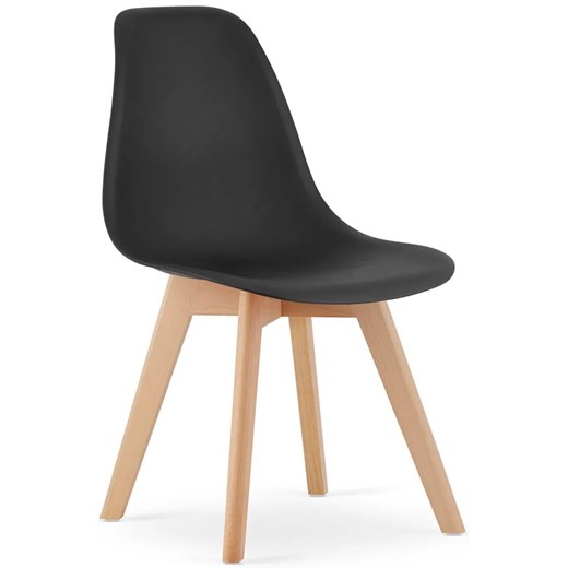 Komplet czarnych nowoczesnych minimalistycznych krzeseł 4 szt. Z6-R11 ze sklepu Edinos.pl w kategorii Krzesła - zdjęcie 173789051