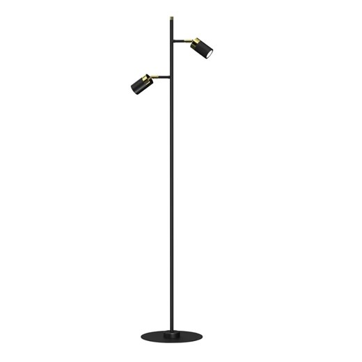 Czarna lampa podłogowa ze złotymi dodatkami - K381-Hawe Lumes One Size Edinos.pl