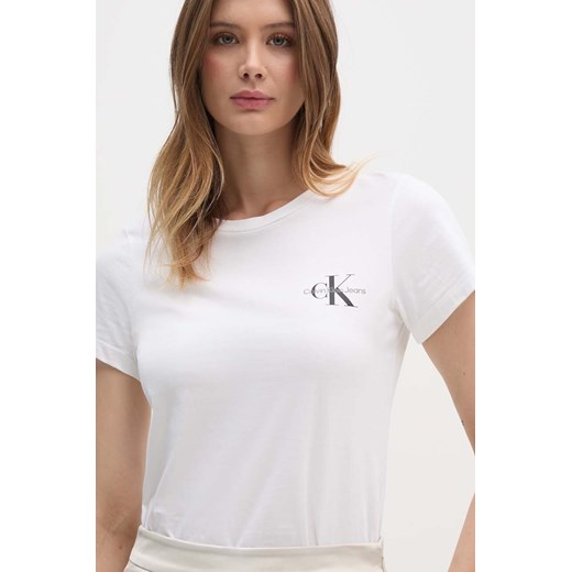 Calvin Klein Jeans t-shirt bawełniany 2-pack damski kolor różowy J20J219734 ze sklepu ANSWEAR.com w kategorii Bluzki damskie - zdjęcie 173795092