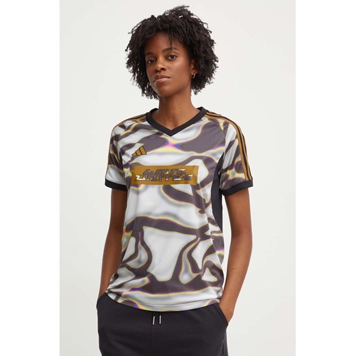 adidas Performance t-shirt treningowy Pride kolor czarny IW3959 ze sklepu ANSWEAR.com w kategorii Bluzki damskie - zdjęcie 173795322
