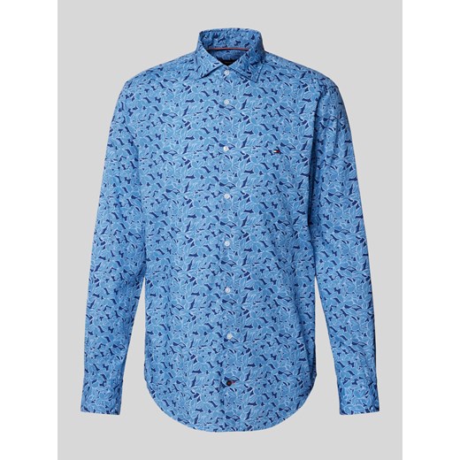 Koszula biznesowa o kroju slim fit z wyhaftowanym logo model ‘Parker’ ze sklepu Peek&Cloppenburg  w kategorii Koszule męskie - zdjęcie 173796071