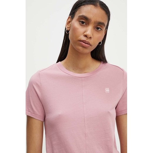 G-Star Raw t-shirt bawełniany damski kolor różowy ze sklepu ANSWEAR.com w kategorii Bluzki damskie - zdjęcie 173800861