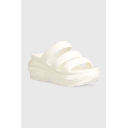 Crocs klapki Mega Crush Triple Strap damskie kolor biały na koturnie 209842 Crocs 39/40 PRM