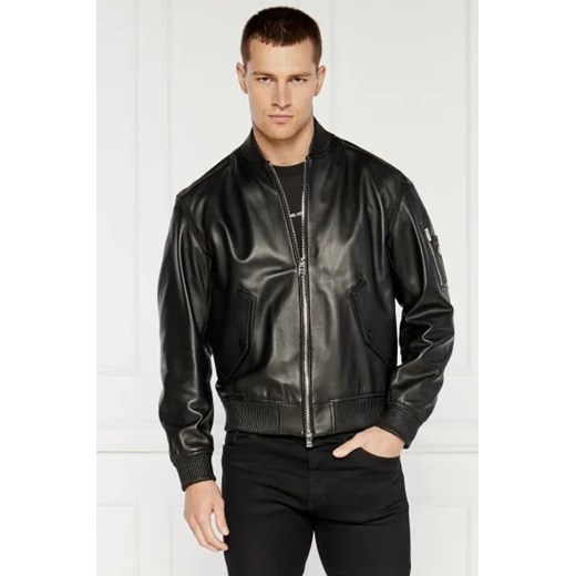 BOSS BLACK Skórzana kurtka bomber maidoc | Regular Fit ze sklepu Gomez Fashion Store w kategorii Kurtki męskie - zdjęcie 173803354