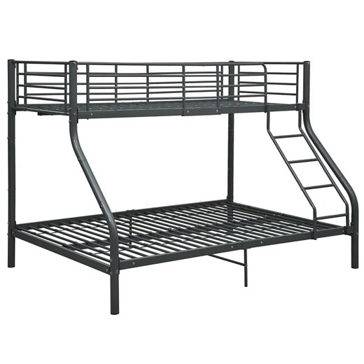 Czarne łóżko piętrowe z metalu 140x200 cm/90x200 cm F5-R81 ze sklepu Edinos.pl w kategorii Łóżka i materace - zdjęcie 173806482