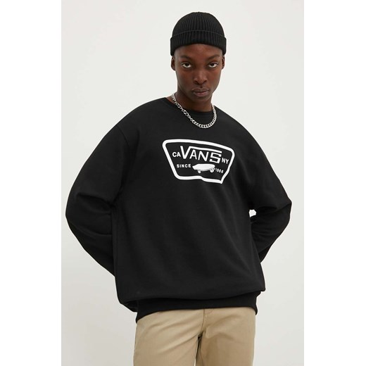 Vans bluza bawełniana męska kolor czarny z nadrukiem VN000JSHBLK1 ze sklepu ANSWEAR.com w kategorii Bluzy męskie - zdjęcie 173811444