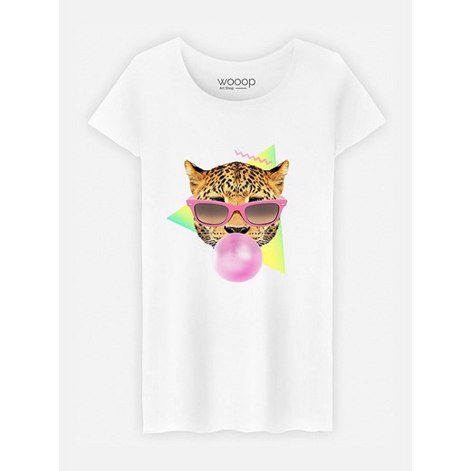 WOOOP Koszulka &quot;Bubble Gum Leo&quot; w kolorze białym Wooop XL promocyjna cena Limango Polska