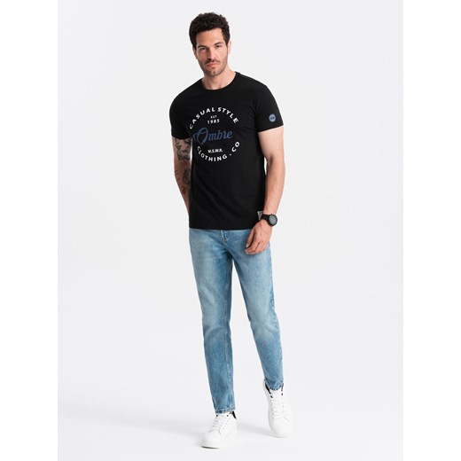 T-shirt męski Ombre z bawełny 