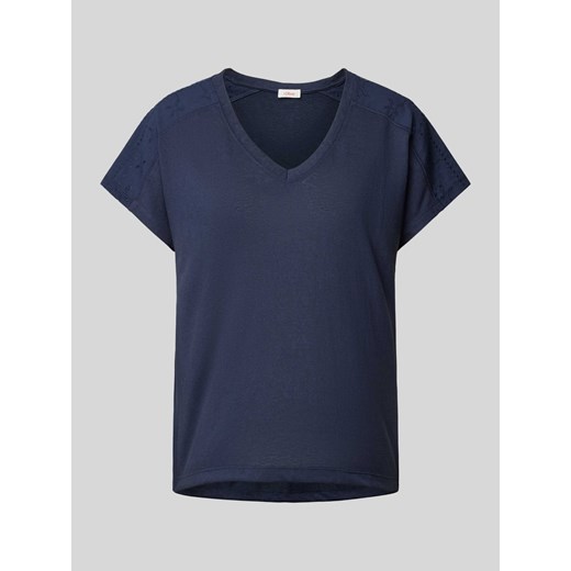 T-shirt z koronką szydełkową ze sklepu Peek&Cloppenburg  w kategorii Bluzki damskie - zdjęcie 173816120